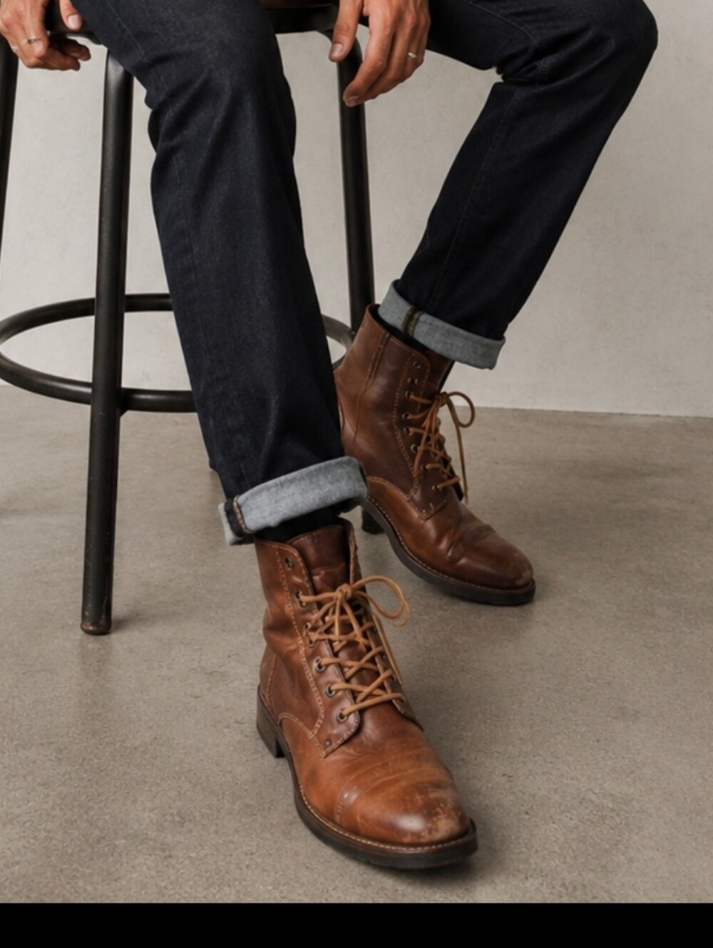 BULL BOXER Delden Tan Leather Men’s Lace Up Chukka Boots Size US 12